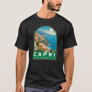 Capri Italië Reizen Kunst Vintage T-shirt