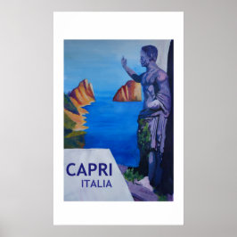Capri Italië - Retro Style Poster