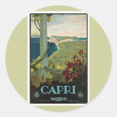 Capri Italië  Ronde Sticker (Voorkant)