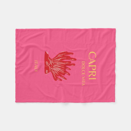 Capri, Italië, roze Fleece Deken (Voorkant (Horizontaal))