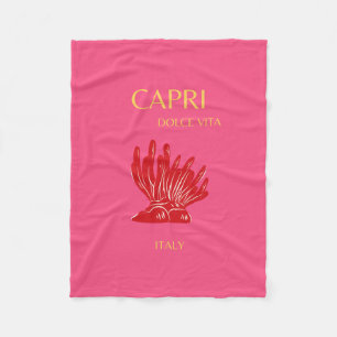 Capri, Italië, roze Fleece Deken
