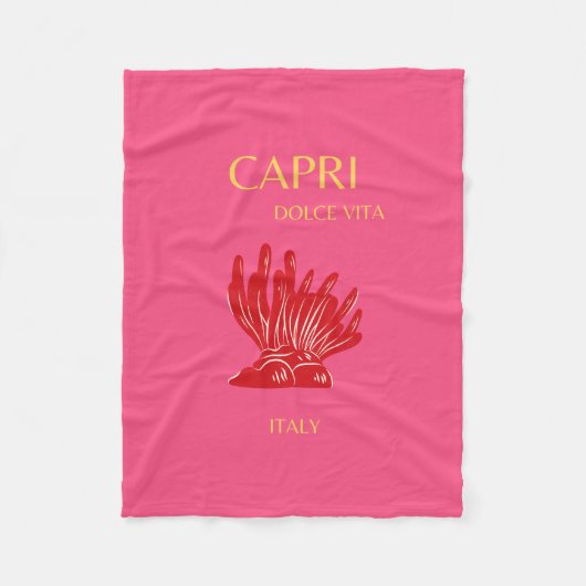 Capri, Italië, roze Fleece Deken (Voorkant)