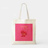 Capri, Italië, roze Tote Bag (Achterkant)