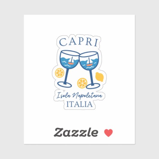 Capri Italië Sticker (Vel)