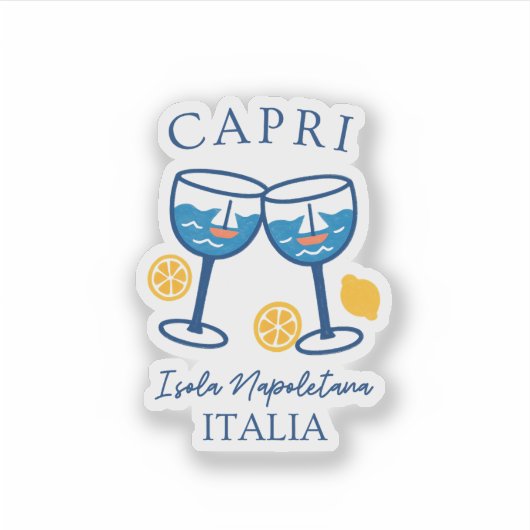 Capri Italië Sticker (Voorkant)
