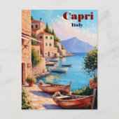  Capri Italië Travel Briefkaart – Retro Medite (Voorkant)
