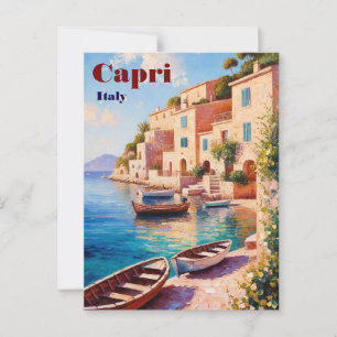  Capri Italië Travel Briefkaart – Retro Medite