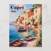  Capri Italië Travel Briefkaart – Retro Medite (Voorkant)