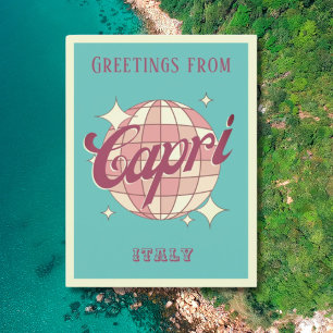 Capri Italië vakantie Retro Briefkaart