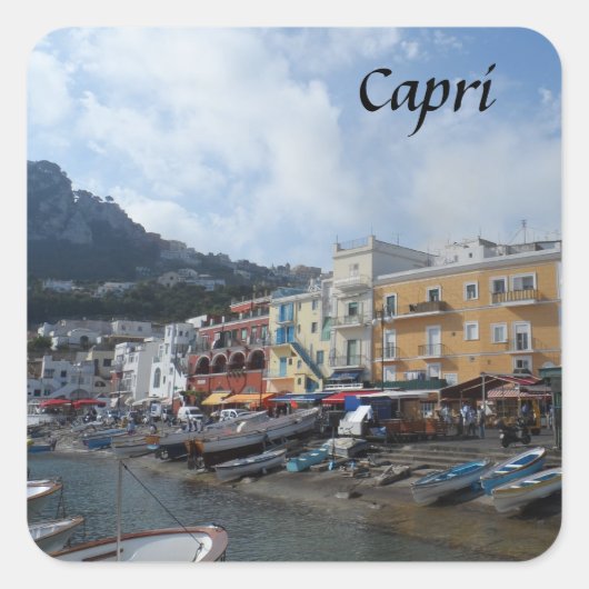 Capri, Italië Vierkante Sticker (Voorkant)