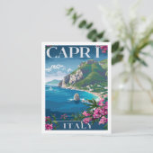 Capri Italië Vintage Beroemde Reisplaats Briefkaart (Staand voorkant)