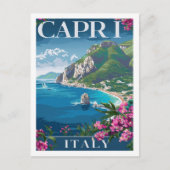 Capri Italië Vintage Beroemde Reisplaats Briefkaart (Voorkant)