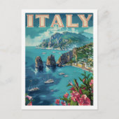 Capri Italië Vintage Beroemde Reisplaats Briefkaart (Voorkant)