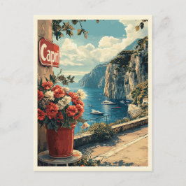Capri, Italië Vintage Briefkaart