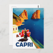 Capri, Italië. Vintage Briefkaart (Voorkant / Achterkant)