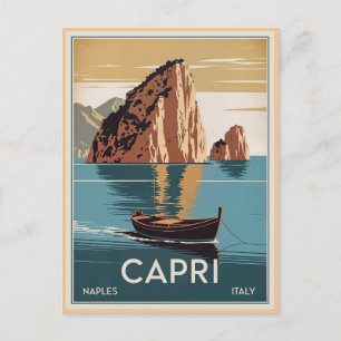 Capri Italië Vintage Italiaans Eiland Reizen Briefkaart