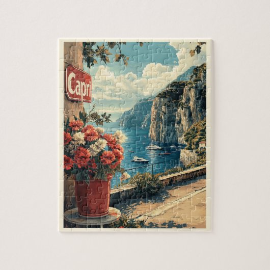 Capri, Italië Vintage Legpuzzel (Verticaal)