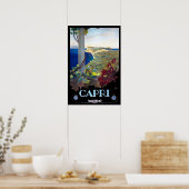 Capri, Italië Vintage Reizen Toerisme Poster (Keuken)