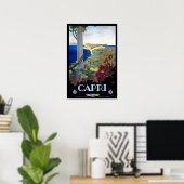 Capri, Italië Vintage Reizen Toerisme Poster (Thuiskantoor)