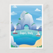 Capri Italië Vintage Travel Illustratie Briefkaart (Voorkant)