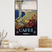 Capri, Italië Vintage Travel Poster (Keuken)