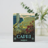 Capri, Italië, Vintage Travel Poster Art Italia Briefkaart (Staand voorkant)