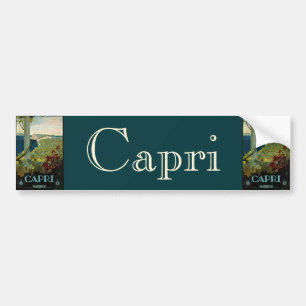 Capri, Italië, Vintage Travel Poster Art Italia Bumpersticker