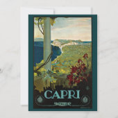 Capri, Italië, Vintage Travel Poster Art Italia Kaart (Voorkant)