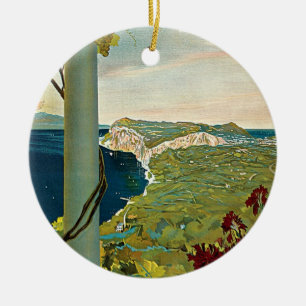 Capri, Italië, Vintage Travel Poster Art Italia Keramisch Ornament