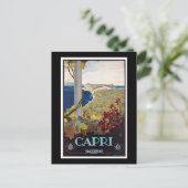 Capri, Italië Vintage Travel Poster Briefkaart (Staand voorkant)
