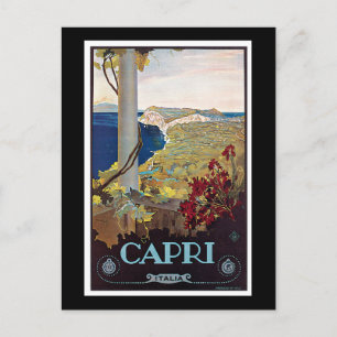 Capri, Italië Vintage Travel Poster Briefkaart