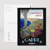 Capri, Italië Vintage Travel Tourism Briefkaart (Voorkant / Achterkant)