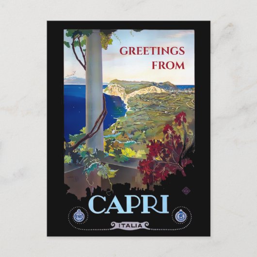Capri, Italië Vintage Travel Tourism Briefkaart (Voorkant)
