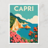 Capri Italy Art vintage Travel Briefkaart (Voorkant)