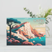 Capri Italy Lemons Mediterranean Island Retro (Staand voorkant)