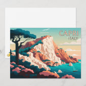 Capri Italy Lemons Mediterranean Island Retro (Voorkant / Achterkant)
