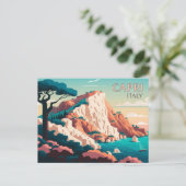 Capri Italy Lemons Mediterranean Island Retro Briefkaart (Staand voorkant)