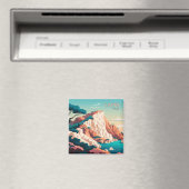 Capri Italy Lemons Mediterranean Island Retro Magneet (Insitu (Vaatwasser))