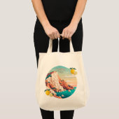 Capri Italy Lemons Mediterranean Island Retro Tote Bag (Voorkant (product))