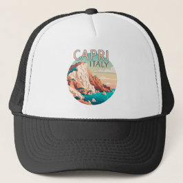 Capri Italy Lemons Mediterranean Island Retro Trucker Pet