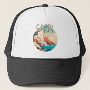 Capri Italy Lemons Mediterranean Island Retro Trucker Pet