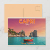 Capri, Italy Postcard Briefkaart (Voorkant / Achterkant)