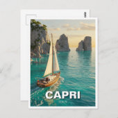 Capri Italy Travel Briefkaart (Voorkant / Achterkant)