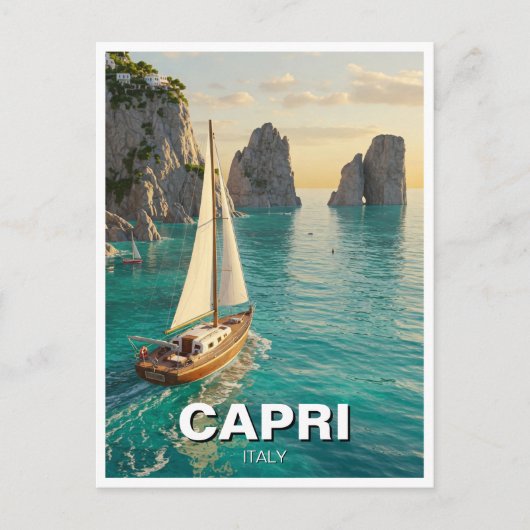 Capri Italy Travel Briefkaart (Voorkant)