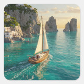 Capri Italy Travel Vierkante Sticker (Voorkant)