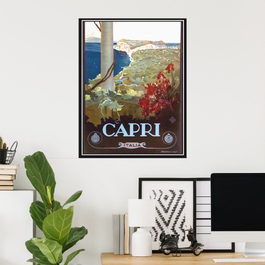 Capri Italy Vintage Poster Print (Thuiskantoor)