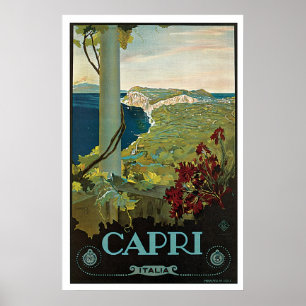 Capri Italy Vintage Travel Poster