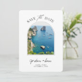 Capri Italy Wedding Save the Date Kaart (Staand voorkant)