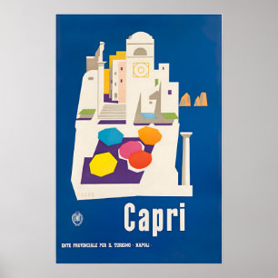 Capri Kunst Italië Reisposter Vintage Italiaanse P Poster