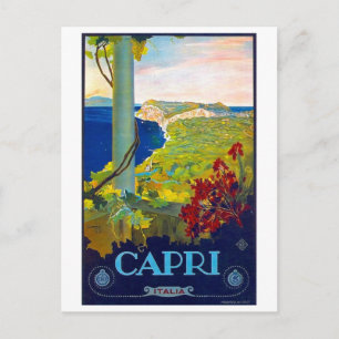 Capri, kustlijn, zee, Italië, Italiaanse riviera Briefkaart